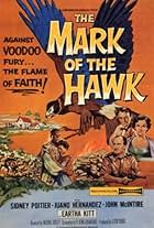 Sidney Poitier, Patrick Allen, Helen Horton, Eartha Kitt, and Marne Maitland in The Mark of the Hawk (1957)