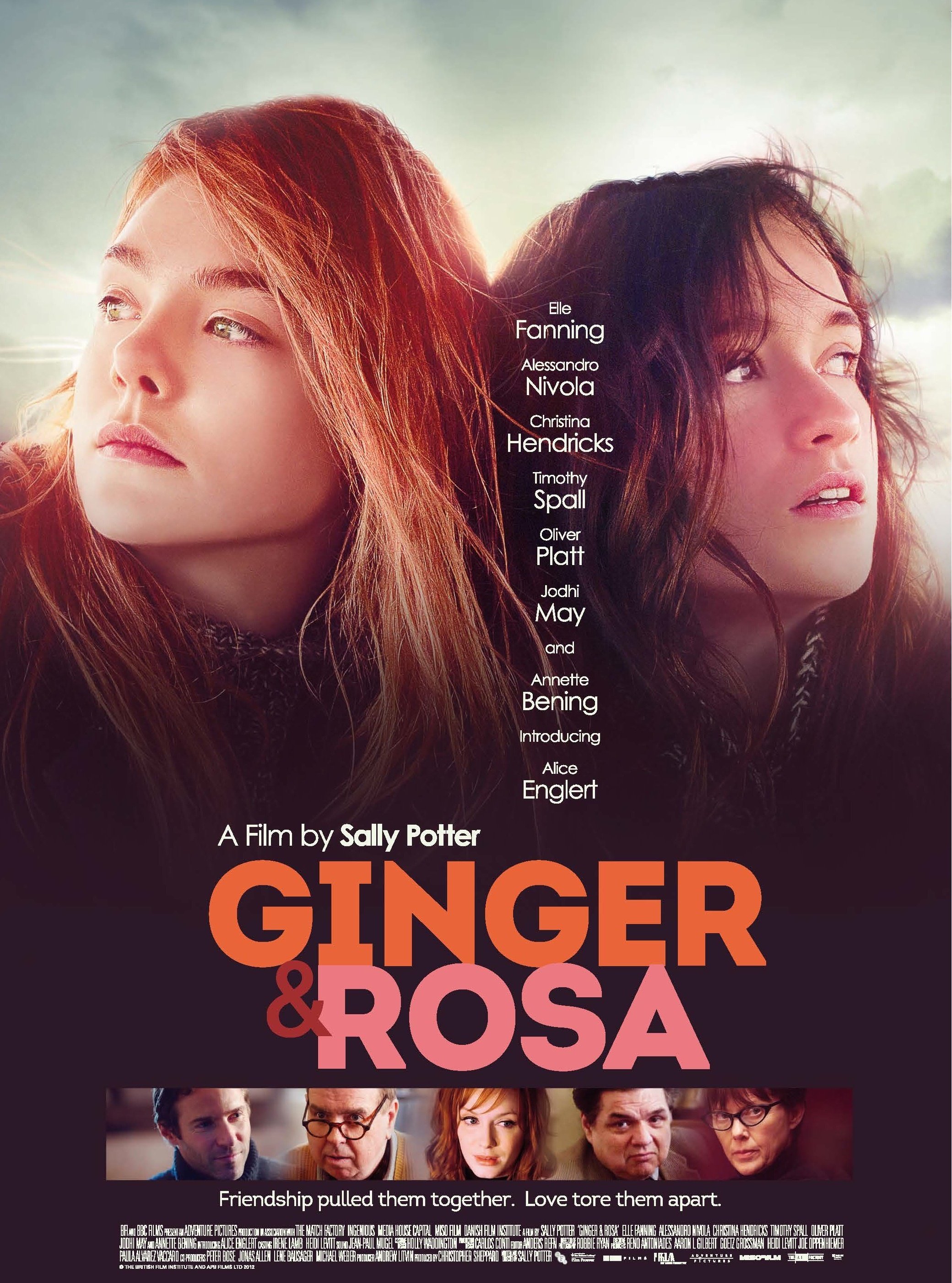 Annette Bening, Oliver Platt, Timothy Spall, Alessandro Nivola, Christina Hendricks, Elle Fanning, and Alice Englert in Ginger & Rosa (2012)