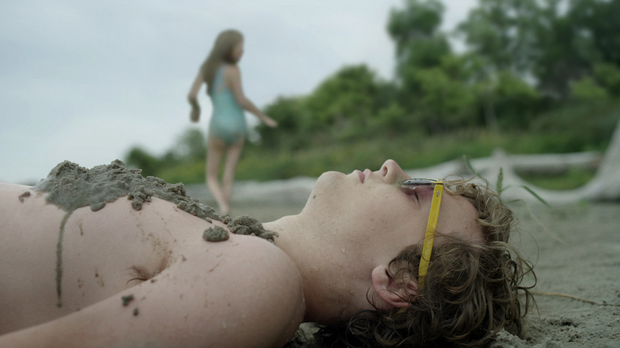 Logan Miller and Ursula Parker in Take Me to the River (2015)