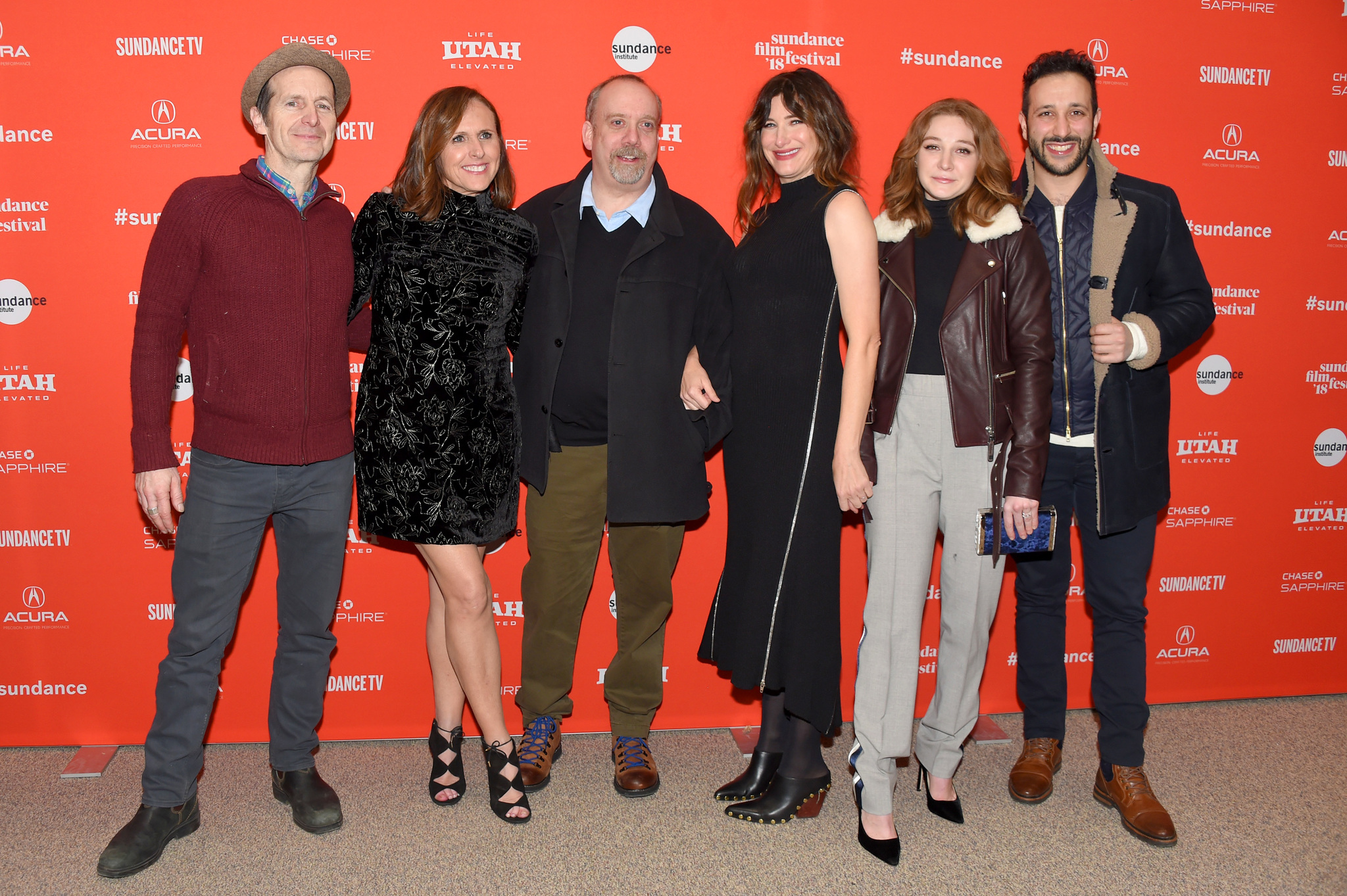 Paul Giamatti, Denis O'Hare, Molly Shannon, Kathryn Hahn, Desmin Borges, and Kayli Carter at an event for Private Life (2018)