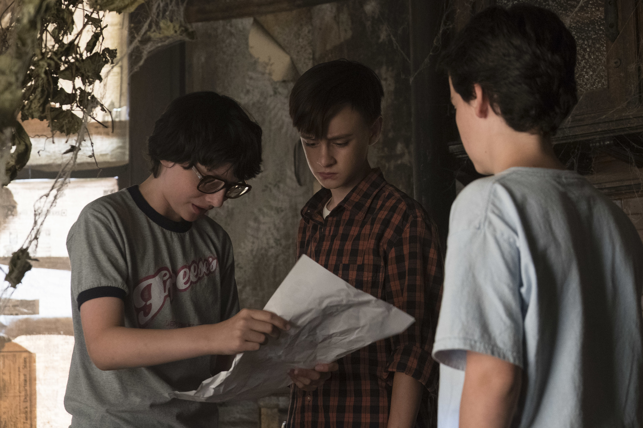 Jaeden Martell, Finn Wolfhard, and Jack Dylan Grazer in It (2017)