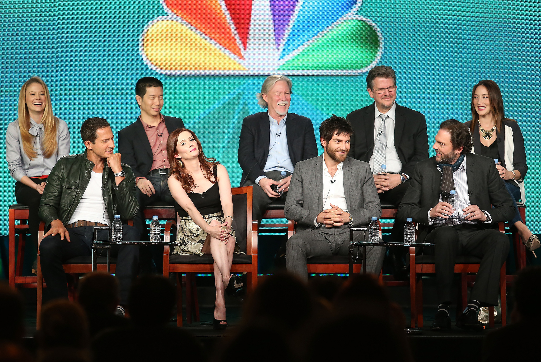 David Greenwalt, Reggie Lee, Silas Weir Mitchell, Bree Turner, Elizabeth Tulloch, Claire Coffee, David Giuntoli, and Sasha Roiz at an event for Grimm (2011)