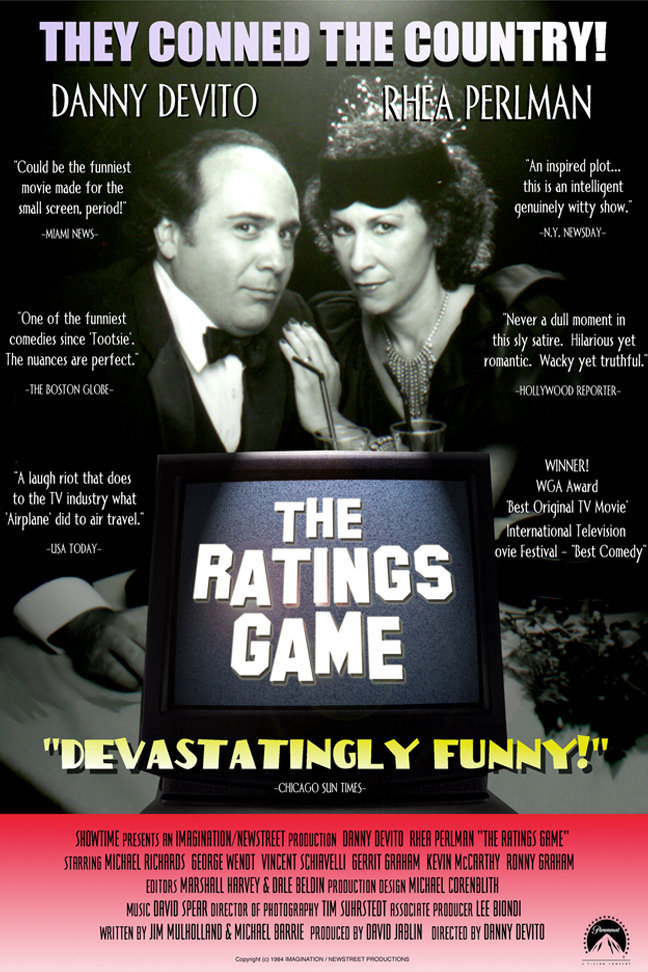 Danny DeVito and Rhea Perlman in The Ratings Game (1984)