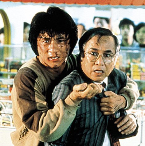 Jackie Chan and Yuen Chor in Police Story (1985)