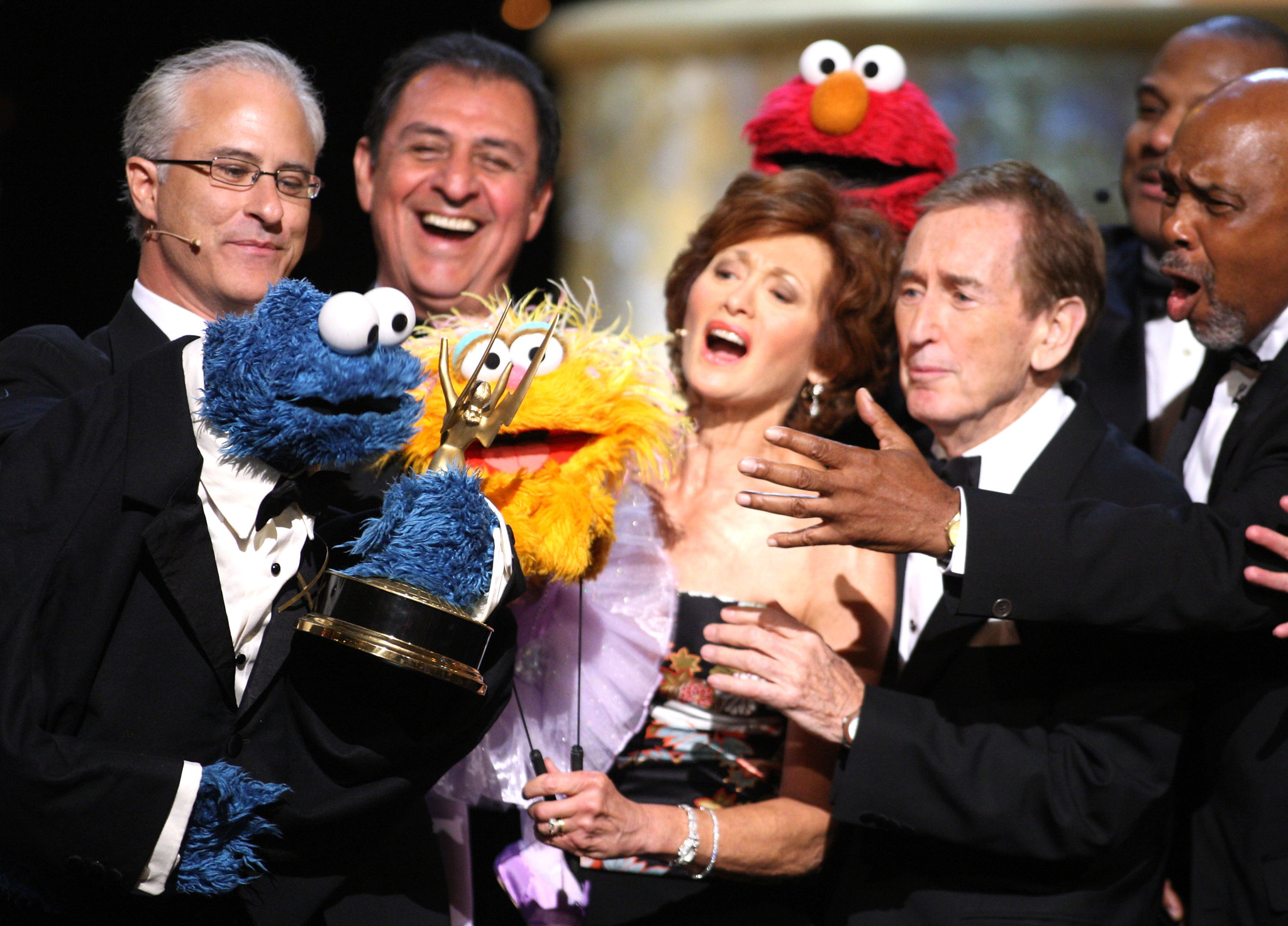 Fran Brill, Kevin Clash, Emilio Delgado, Bob McGrath, Roscoe Orman, and David Rudman at an event for The 36th Annual Daytime Emmy Awards (2009)