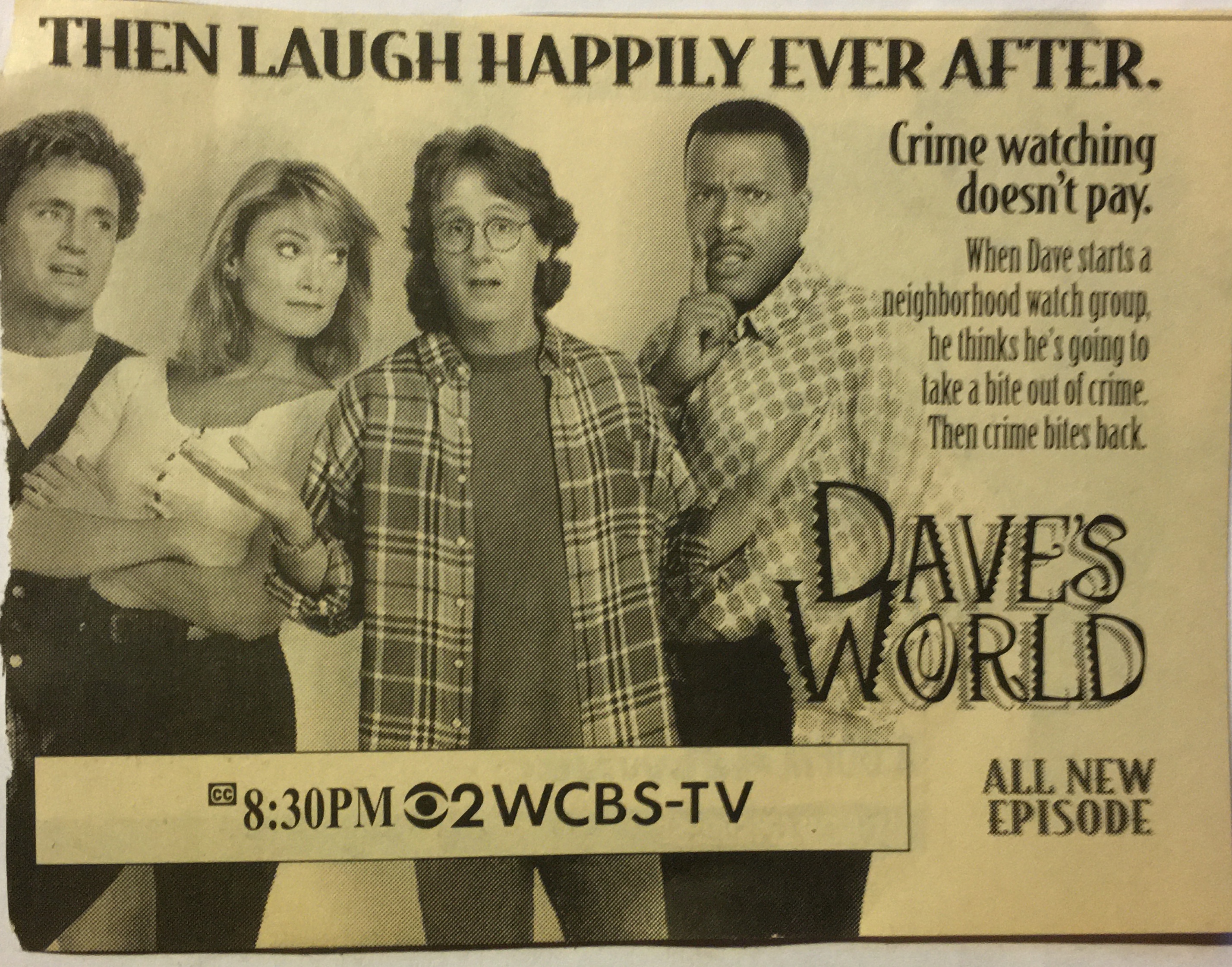 Harry Anderson, DeLane Matthews, Shadoe Stevens, and Meshach Taylor in Dave's World (1993)