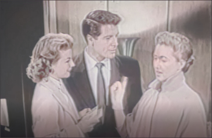 Fay Baker, Dorothy Green, and Robert Horton in The Millionaire (1955)