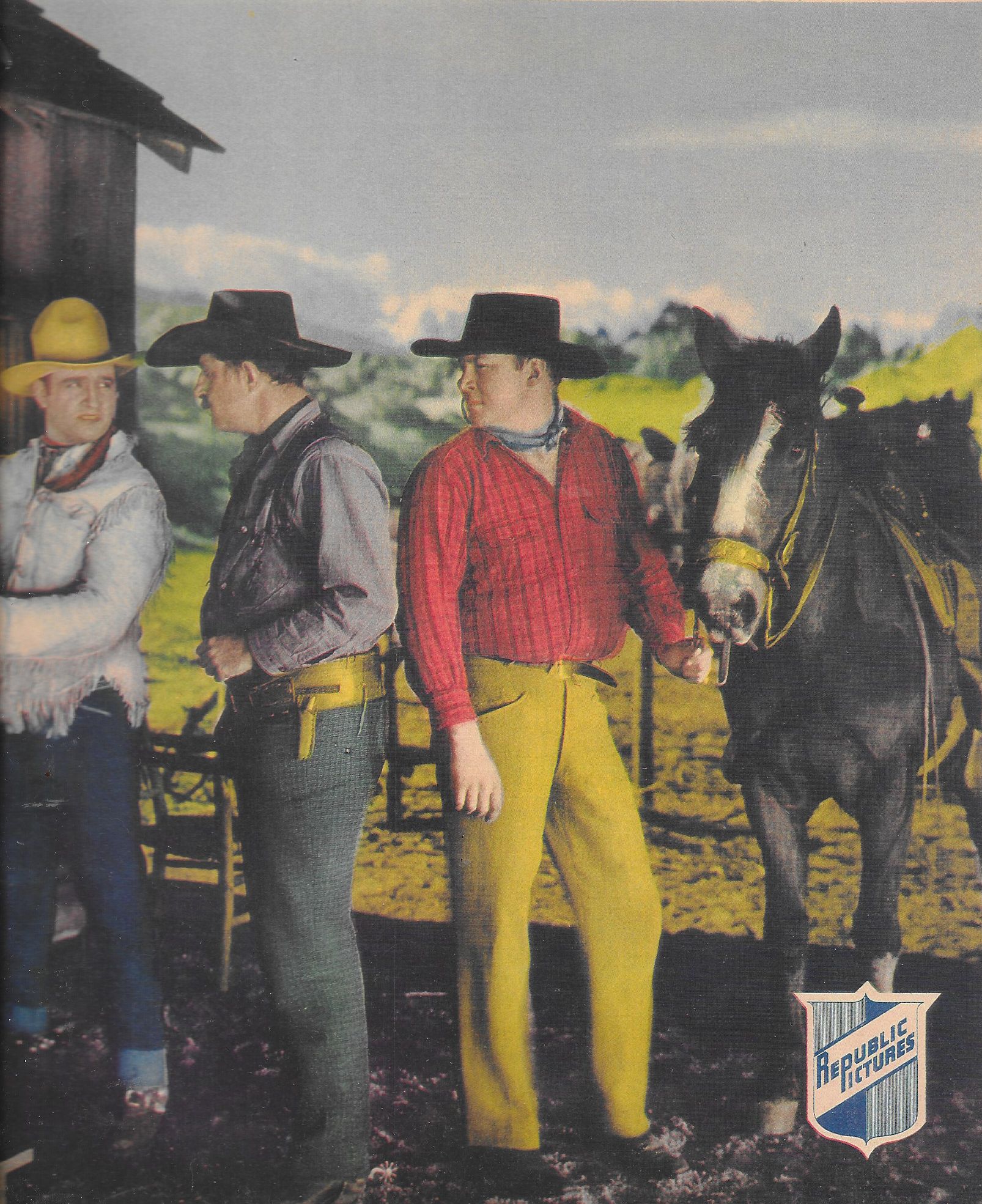 Gene Autry, Ken Cooper, Frank Ellis, and Champion in Comin' 'Round the Mountain (1936)