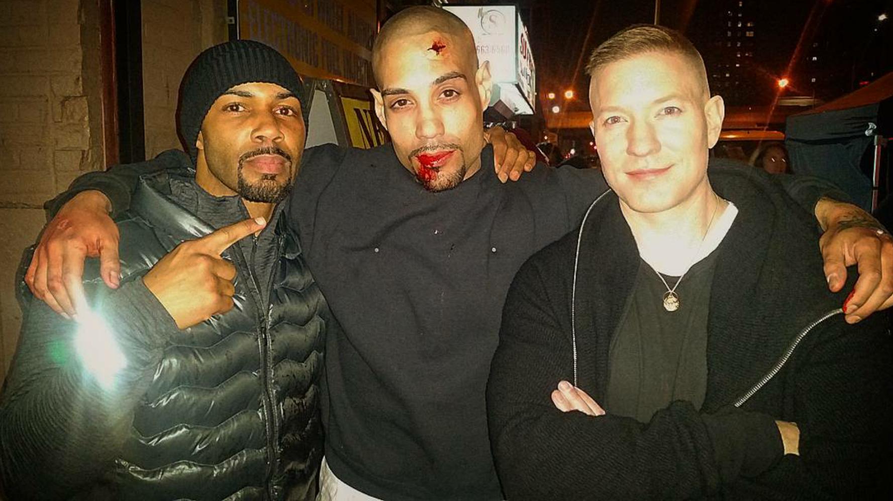 Omari Hardwick, Joseph Sikora & Ian Paola on set of season 4 of Power