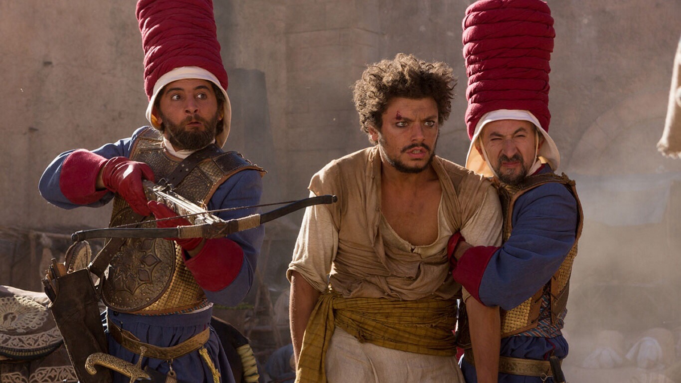 Kev Adams, Nader Boussandel, and Fatsah Bouyahmed in The New Adventures of Aladdin (2015)