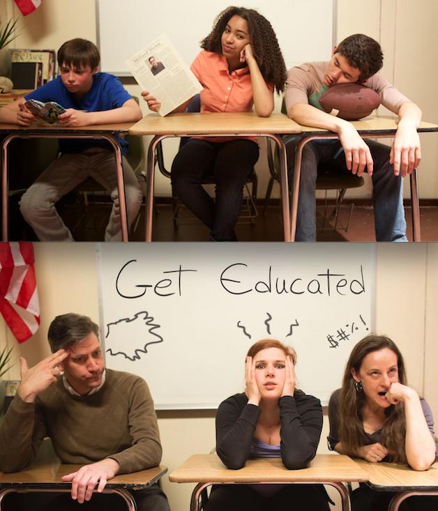 Biz Lyon, Stephen Carey, Nicole Foti, Jordyn Lucas, David Pinion, and Reid Miller in Get Educated (2015)