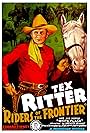 Tex Ritter and White Flash in Riders of the Frontier (1939)