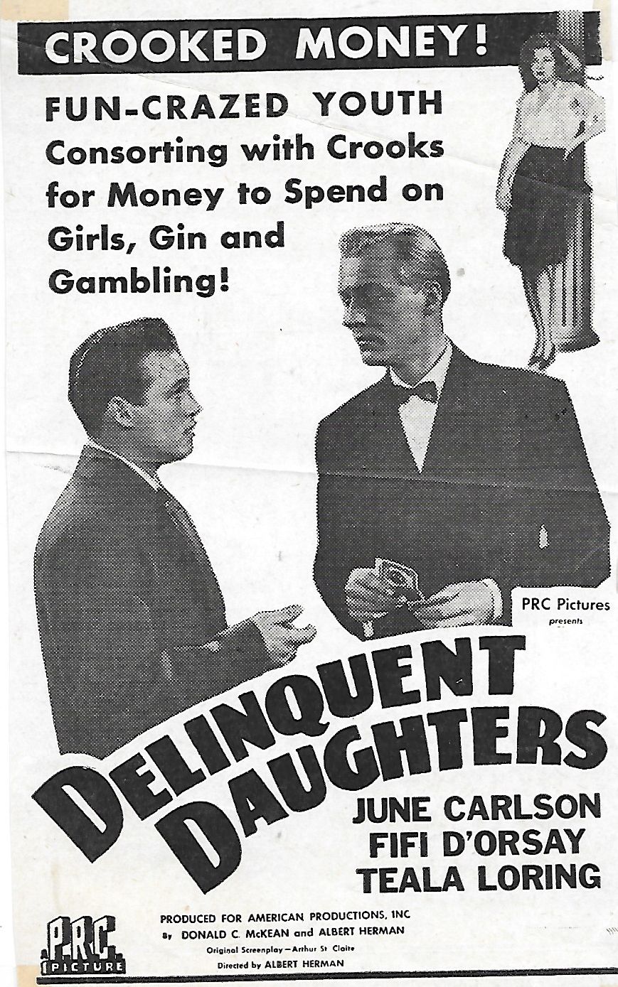 John Dawson, Johnny Duncan, and Teala Loring in Delinquent Daughters (1944)