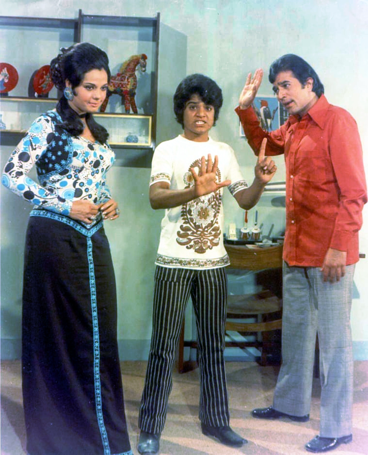 Rajesh Khanna, Mehmood Jr., and Mumtaz Askari in Aap Ki Kasam (1974)