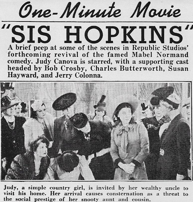 Susan Hayward, Katharine Alexander, Betty Blythe, and Judy Canova in Sis Hopkins (1941)