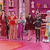 Loulou Velvet, Alvilda, Chloe Clarke, Gabanna, Morphae, Sarah Logan, Star, La Veuve, and Madame Yoko in Drag Race Belgique (2023)