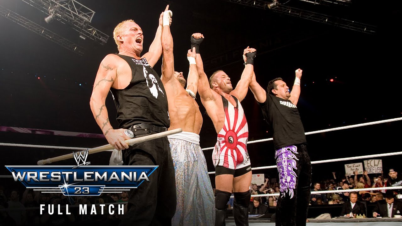 Terry Brunk, Jim Fullington, Tommy Dreamer, and Rob Van Dam in WrestleMania 23 (2007)