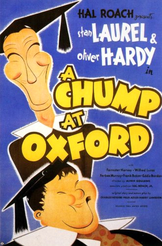 Oliver Hardy and Stan Laurel in A Chump at Oxford (1940)