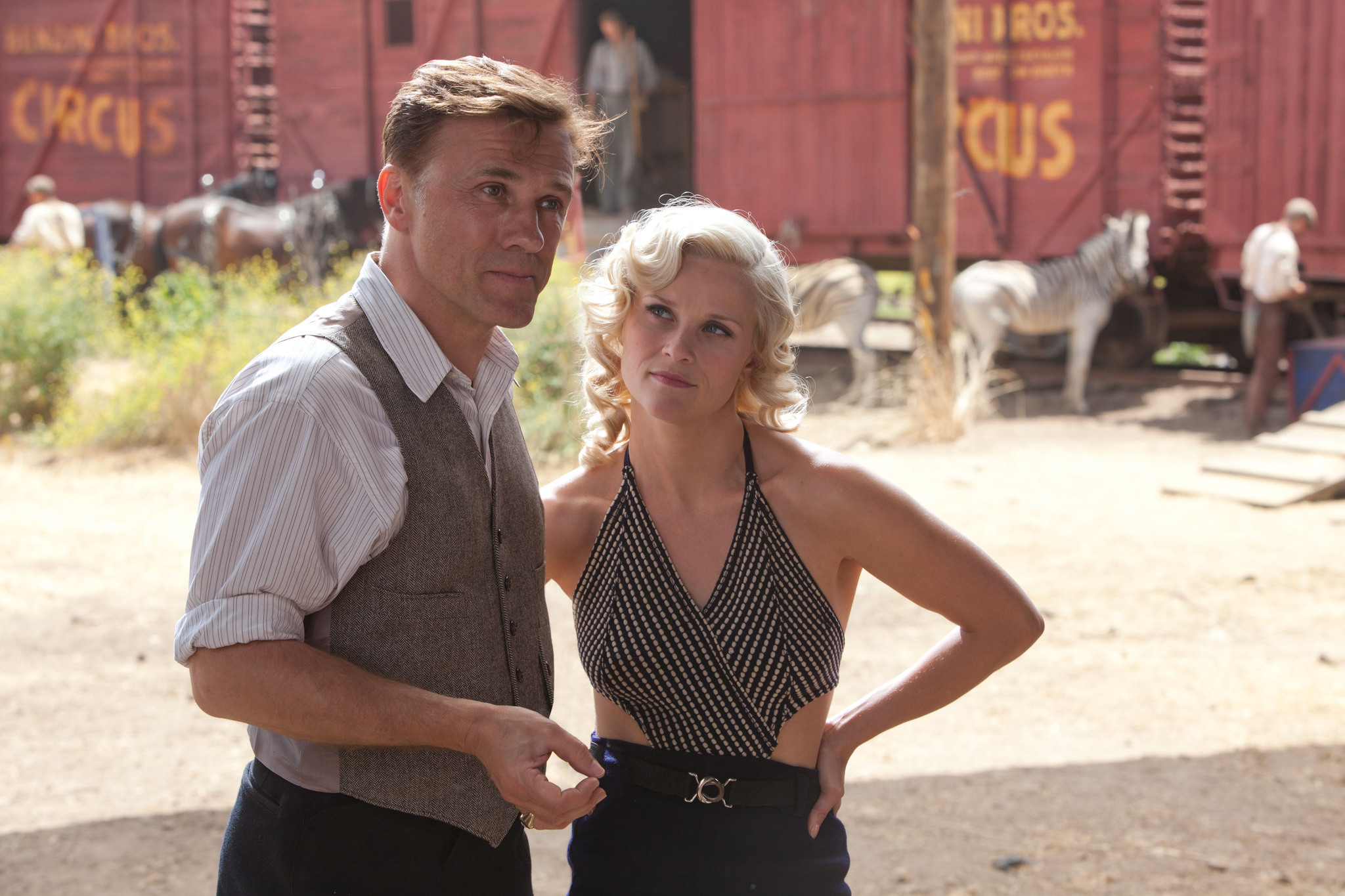 Reese Witherspoon and Christoph Waltz in Water for Elephants (2011)