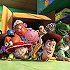 Tom Hanks, Joan Cusack, Tim Allen, John Ratzenberger, Wallace Shawn, Jodi Benson, Blake Clark, Estelle Harris, Jeff Pidgeon, Don Rickles, and Frank Welker in Toy Story 3 (2010)