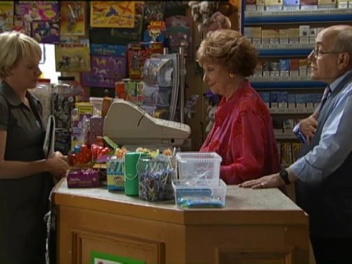 Malcolm Hebden, Barbara Knox, and Sally Dynevor in Coronation Street (1960)