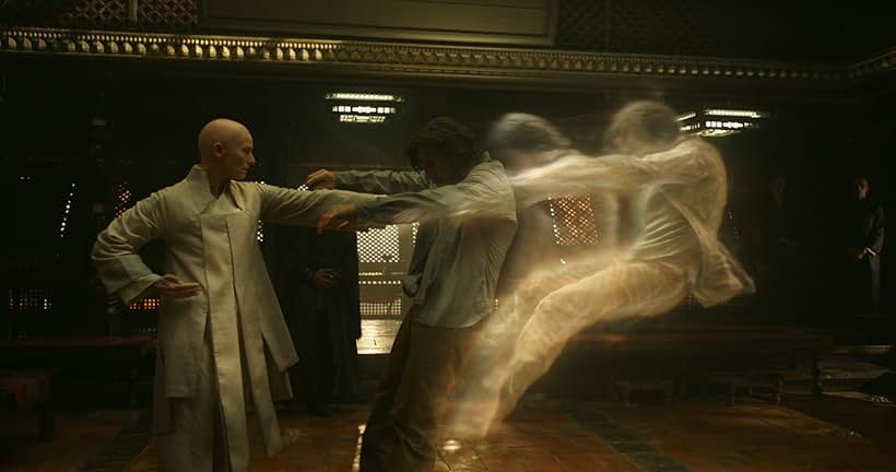 Tilda Swinton and Benedict Cumberbatch in Doctor Strange (2016)