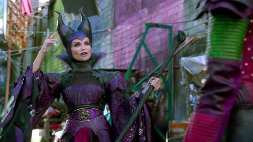 A present-day idyllic kingdom where the benevolent teenage son of King Adam and Queen Belle offers a chance of redemption for the trouble making offspring of Disney's classic villains: Cruella De Vil (Carlos), Maleficent (Mal), the Evil Queen (Evie) and Jafar (Jay).