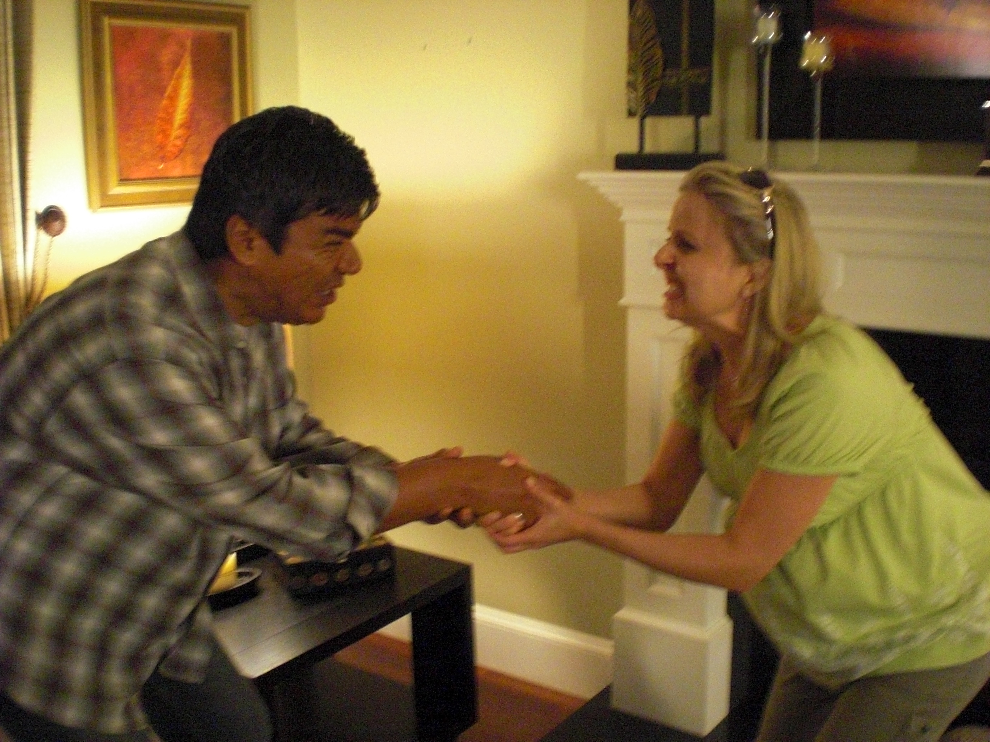 George Lopez and Debra Podowski as Mrs.Dubinski (Movie-Mr.Troop Mom)