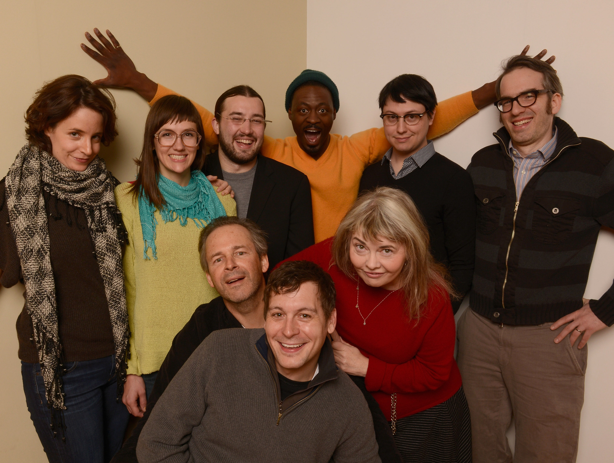 Jonny Mars, Wiley Wiggins, Chris Doubek, Anne Dodge, Tishuan Scott, and Gordon Kindlmann at an event for Computer Chess (2013)