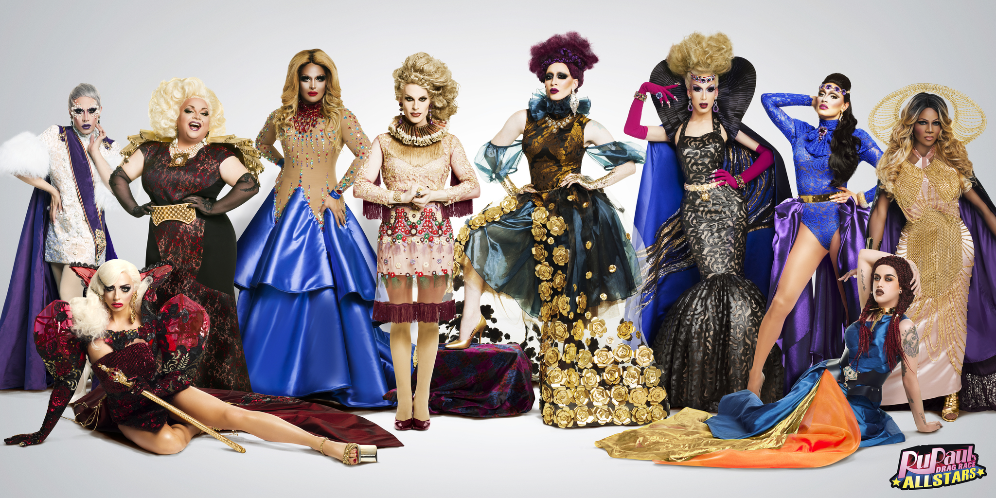 Danny Noriega, Michael Feliciano, Joey Santolini, Alyssa Edwards, Jaremi Carey, Detox, Alaska Thunderfuck, Coco Montrese, Joshua Allan Eads, and Katya Zamolodchikova in RuPaul's Drag Race All Stars (2012)