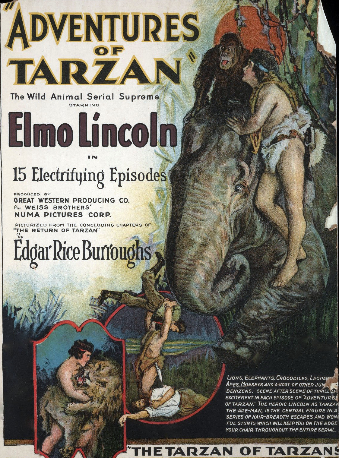 Elmo Lincoln in Adventures of Tarzan (1921)