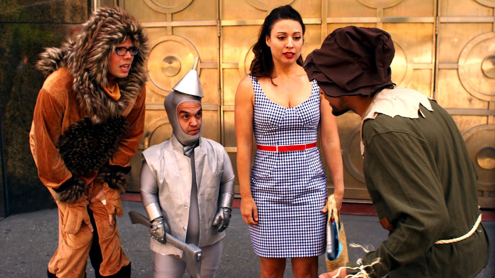 Kay Cannon, Jeff Hiller, Aaron Beelner, and Emmanuel Munoz Maldonado in The Little Tin Man (2013)