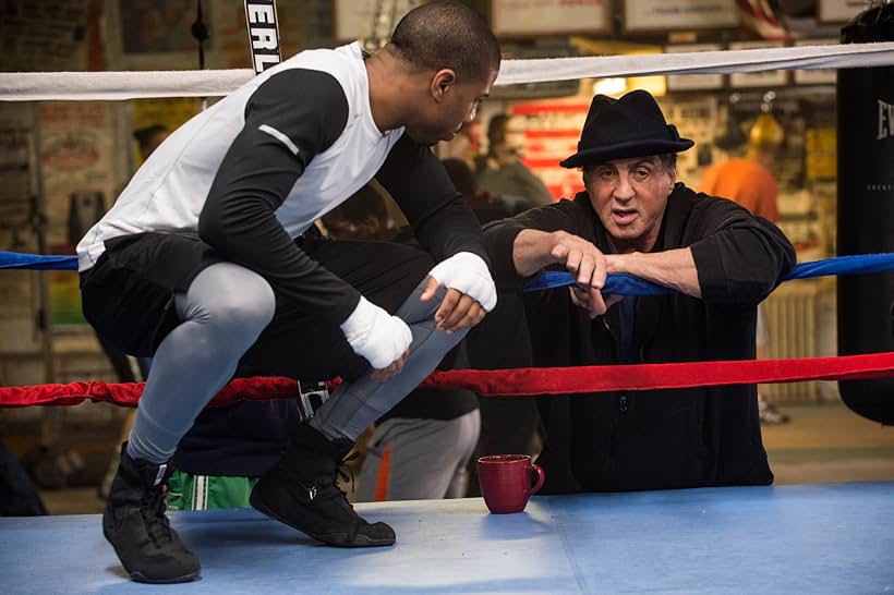 Sylvester Stallone and Michael B. Jordan in Creed (2015)