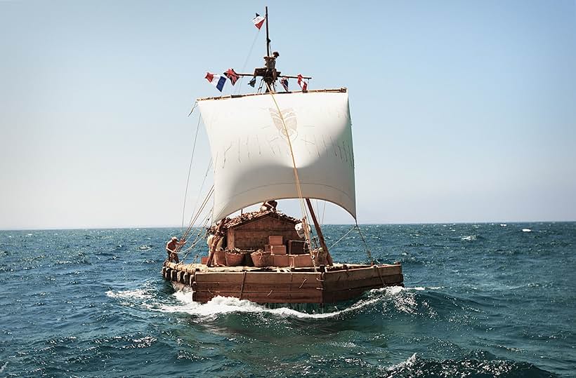 Anders Baasmo, Gustaf Skarsgård, Pål Sverre Hagen, Jakob Oftebro, Odd-Magnus Williamson, and Tobias Santelmann in Kon-Tiki (2012)