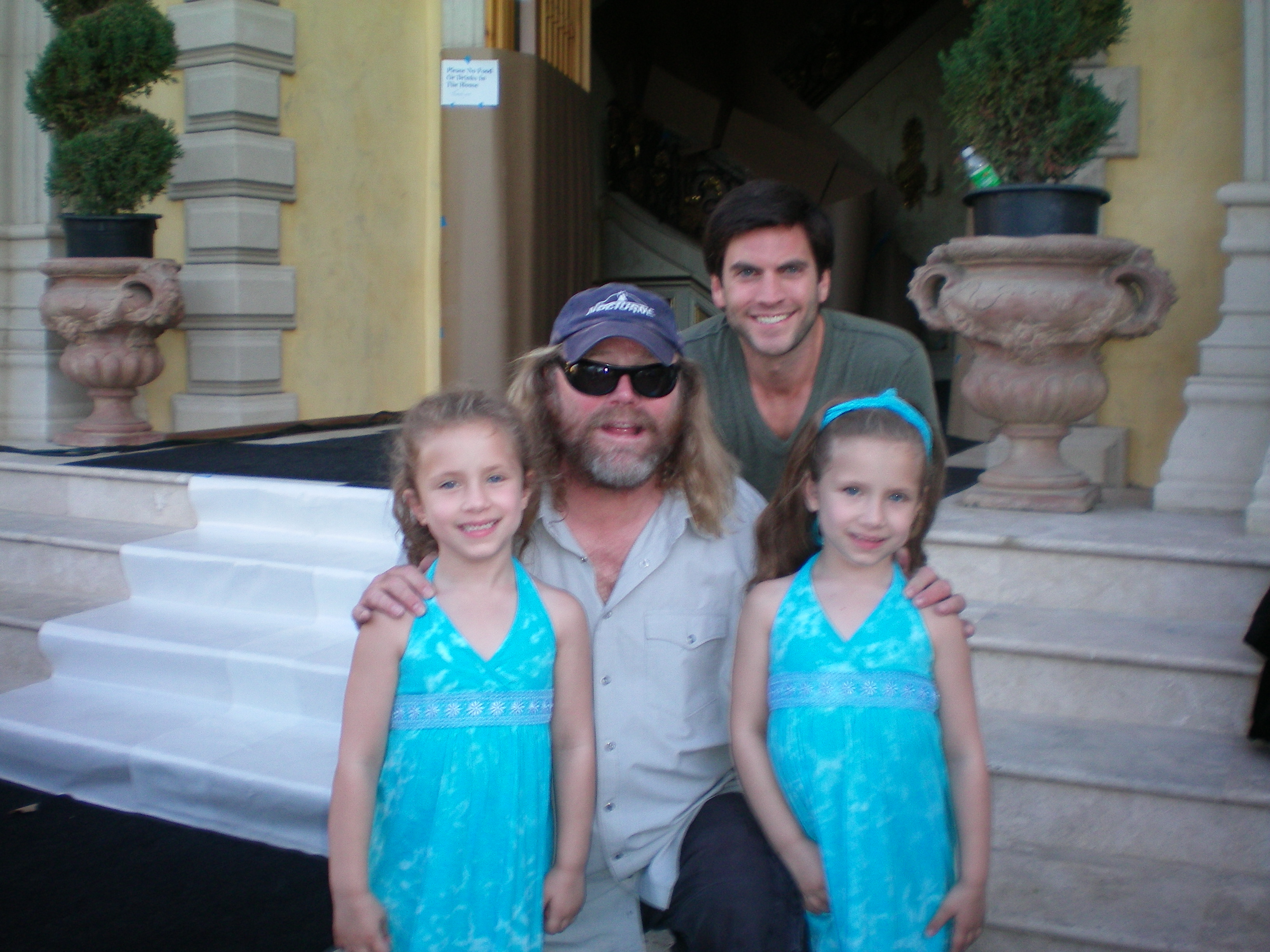 With Wes Bentley and Director Wayne Isham on set of Bon Jovi's music video Aug 2010