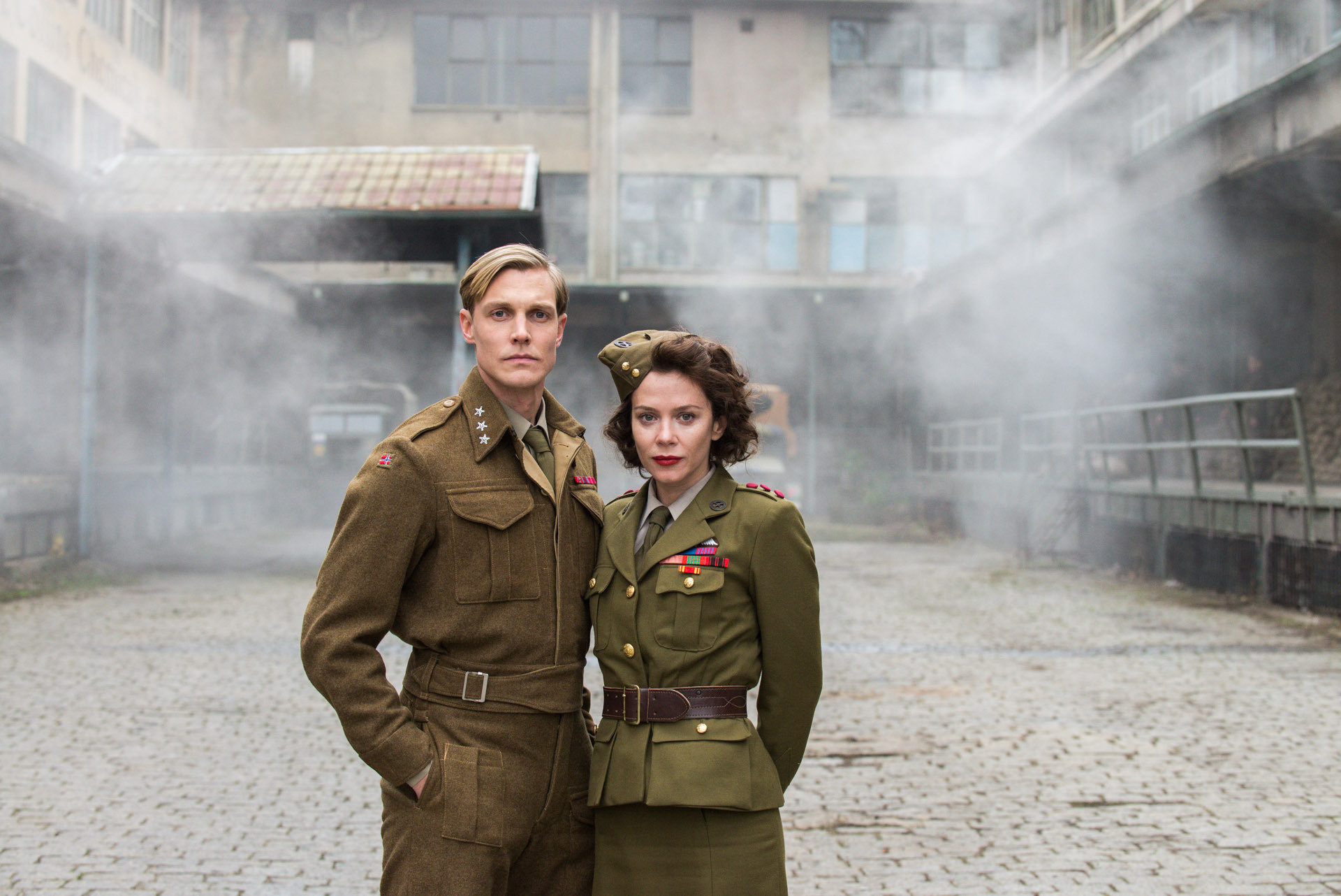 Anna Friel and Espen Klouman Høiner in The Heavy Water War: Stopping Hitler's Atomic Bomb (2015)