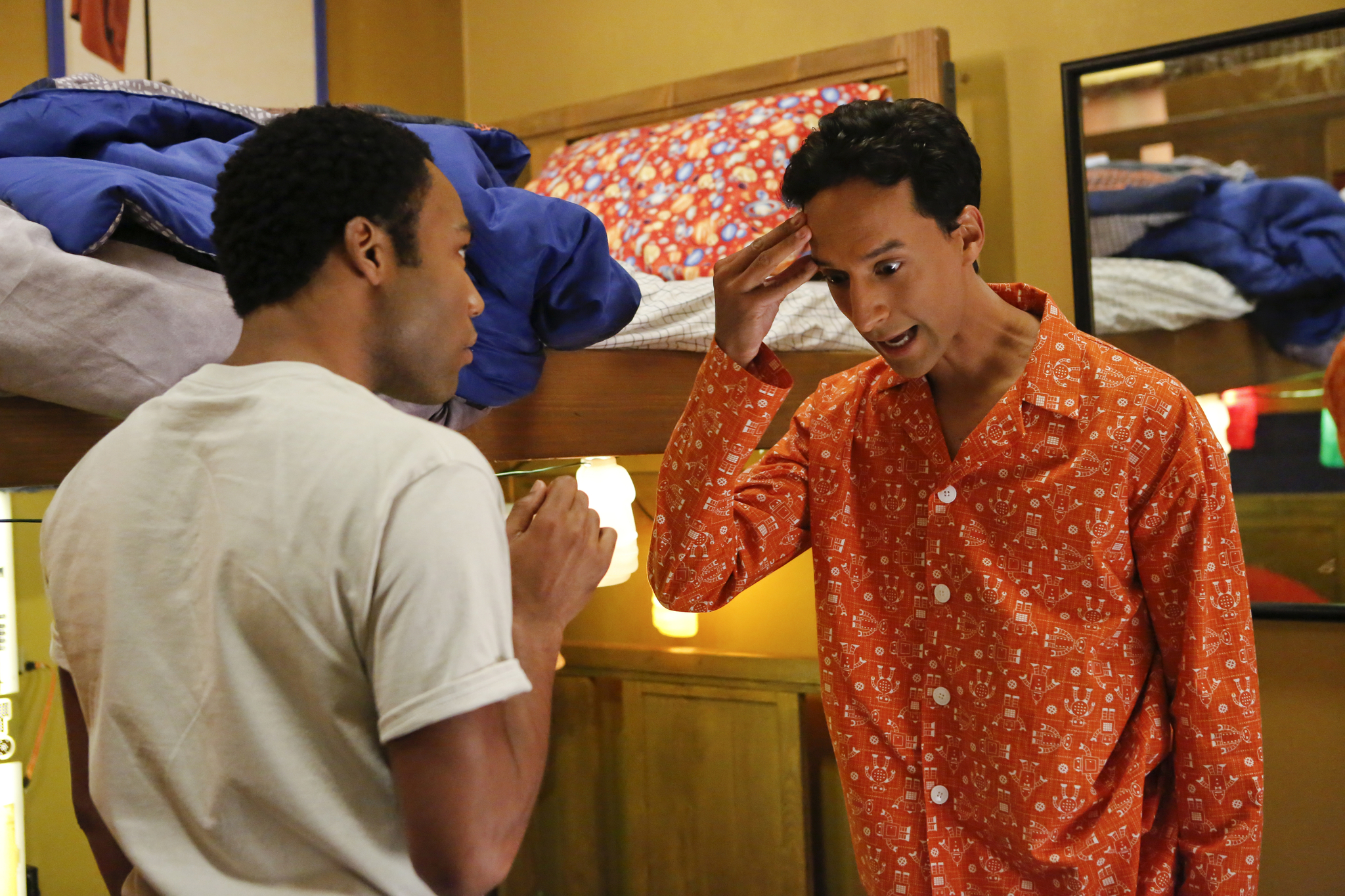 Danny Pudi and Donald Glover in Community (2009)