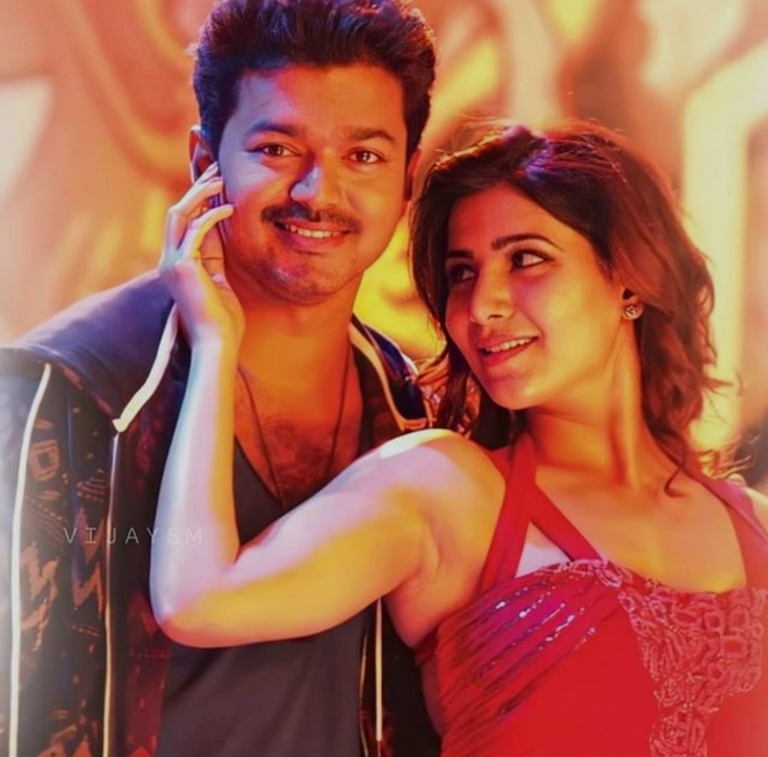 Joseph Vijay and Samantha Ruth Prabhu in Kaththi (2014)