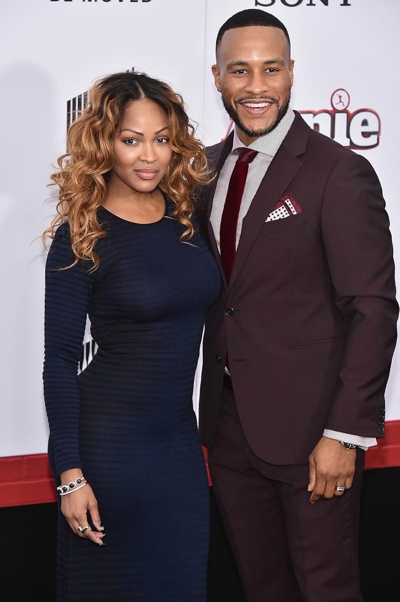 Actress Meagan Good and author DeVon Franklin attends the "Annie" World Premiere at Ziegfeld Theater on December 7, 2014 in New York City.