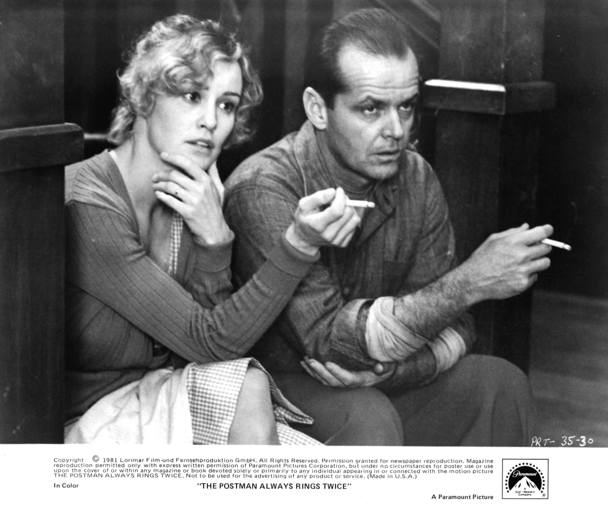 Jack Nicholson and Jessica Lange in The Postman Always Rings Twice (1981)