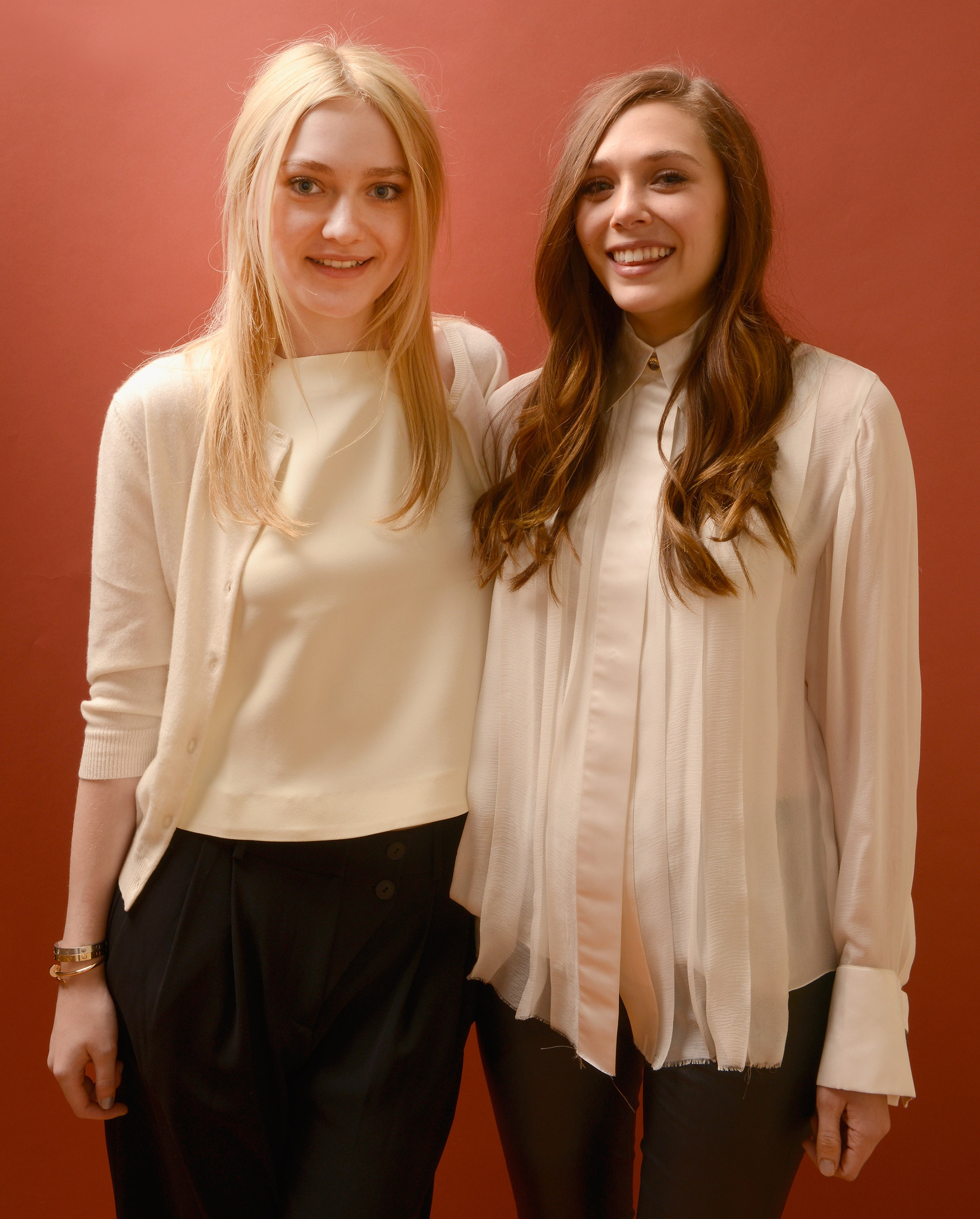 Dakota Fanning and Elizabeth Olsen at an event for Very Good Girls (2013)