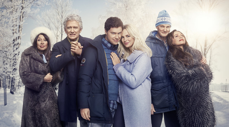 Lena Olin, Illeana Douglas, Patrick Duffy, Josephine Bornebusch, Claes Månsson, and Greg Poehler in Welcome to Sweden (2014)