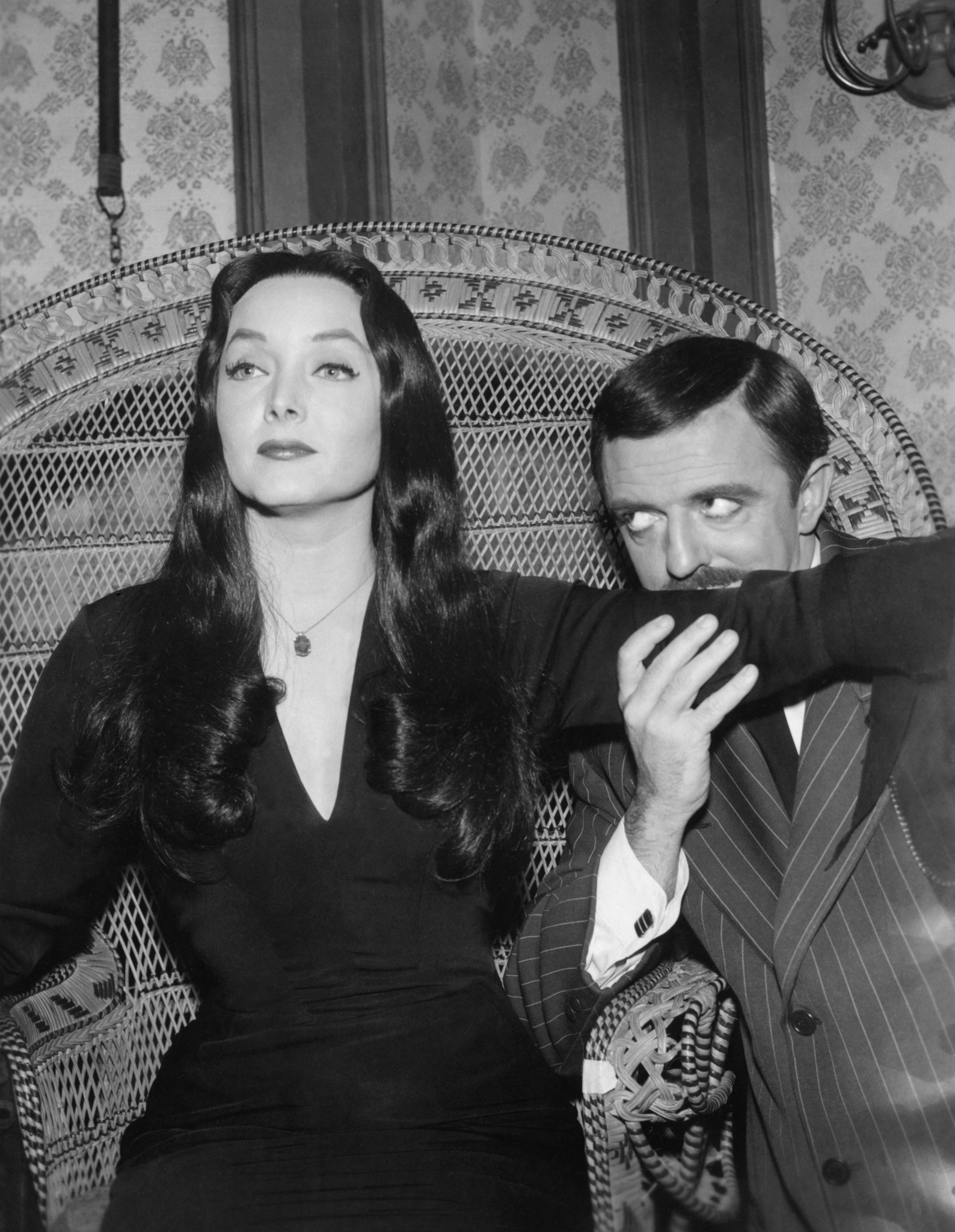 John Astin and Carolyn Jones in The Addams Family (1964)