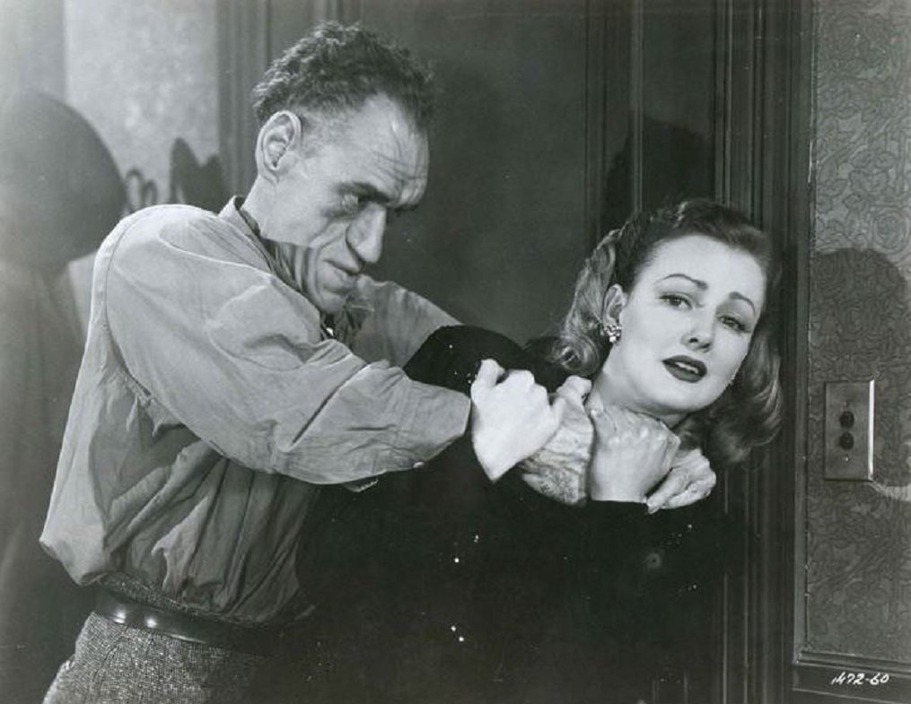 Virginia Grey and Rondo Hatton in House of Horrors (1946)