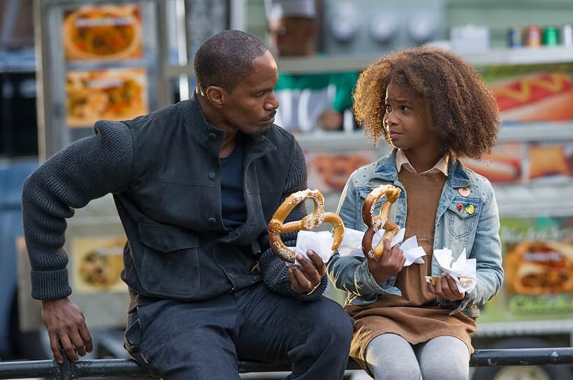 Jamie Foxx and Quvenzhané Wallis in Annie (2014)