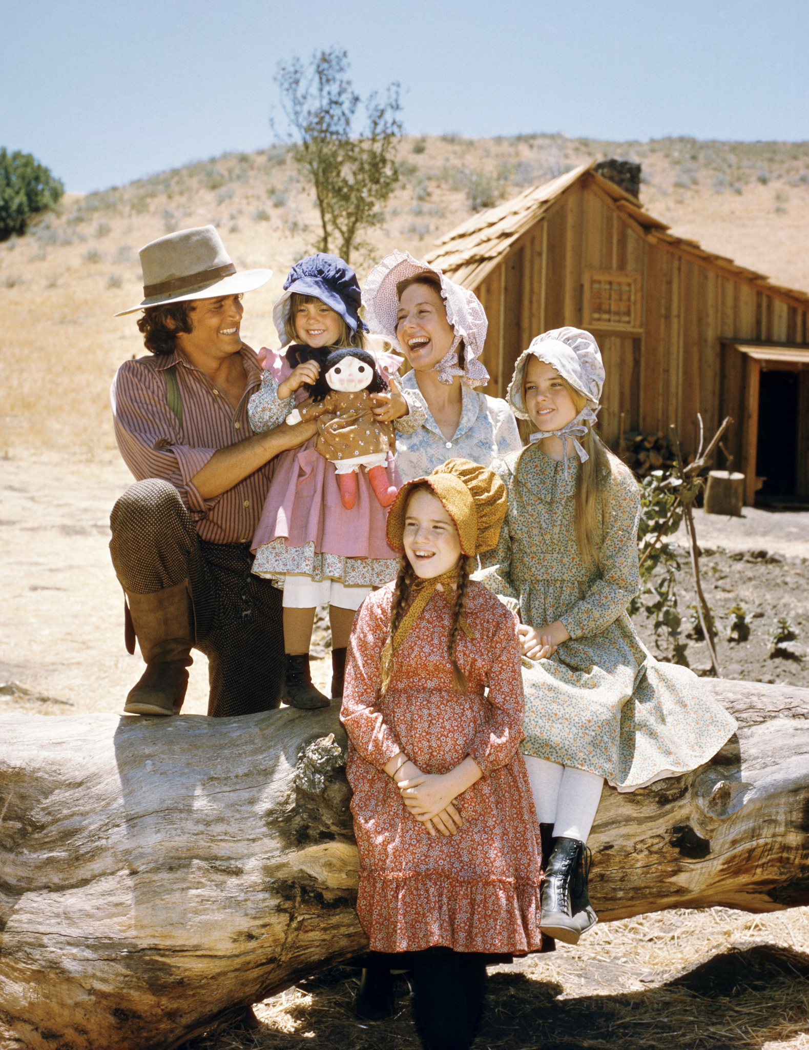 Melissa Sue Anderson, Melissa Gilbert, Michael Landon, Karen Grassle, Sidney Greenbush, and Rachel Lindsay Greenbush in Little House on the Prairie (1974)