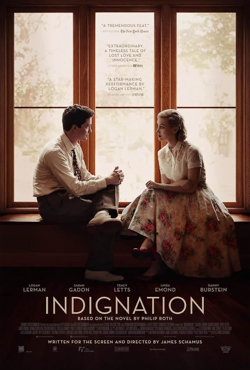 Sarah Gadon and Logan Lerman in Indignation (2016)