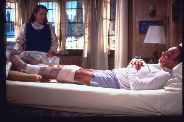 Kathy Bates and James Caan in Misery (1990)