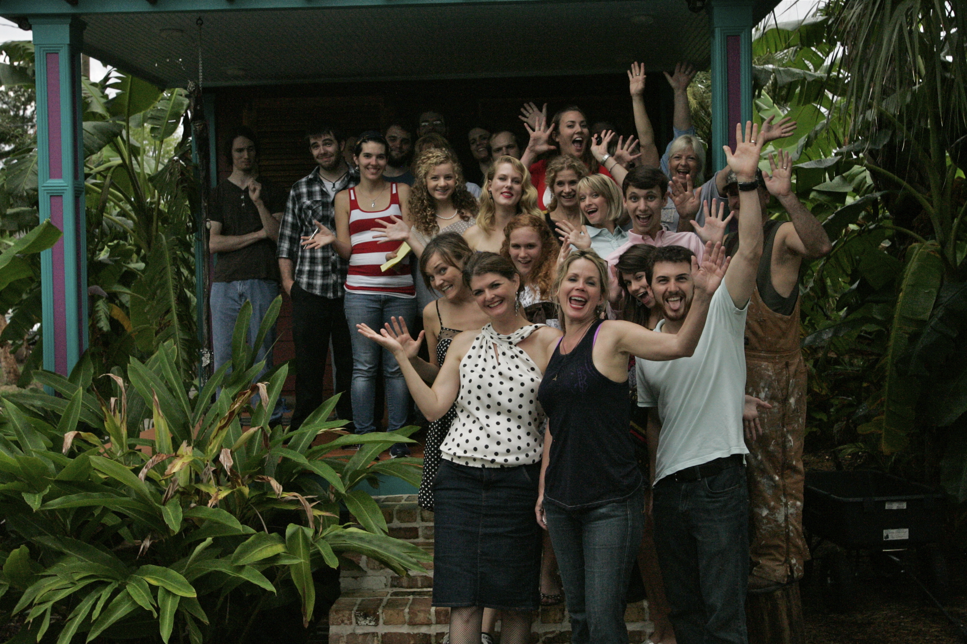 Theresa Bell with cast and crew of Spark!