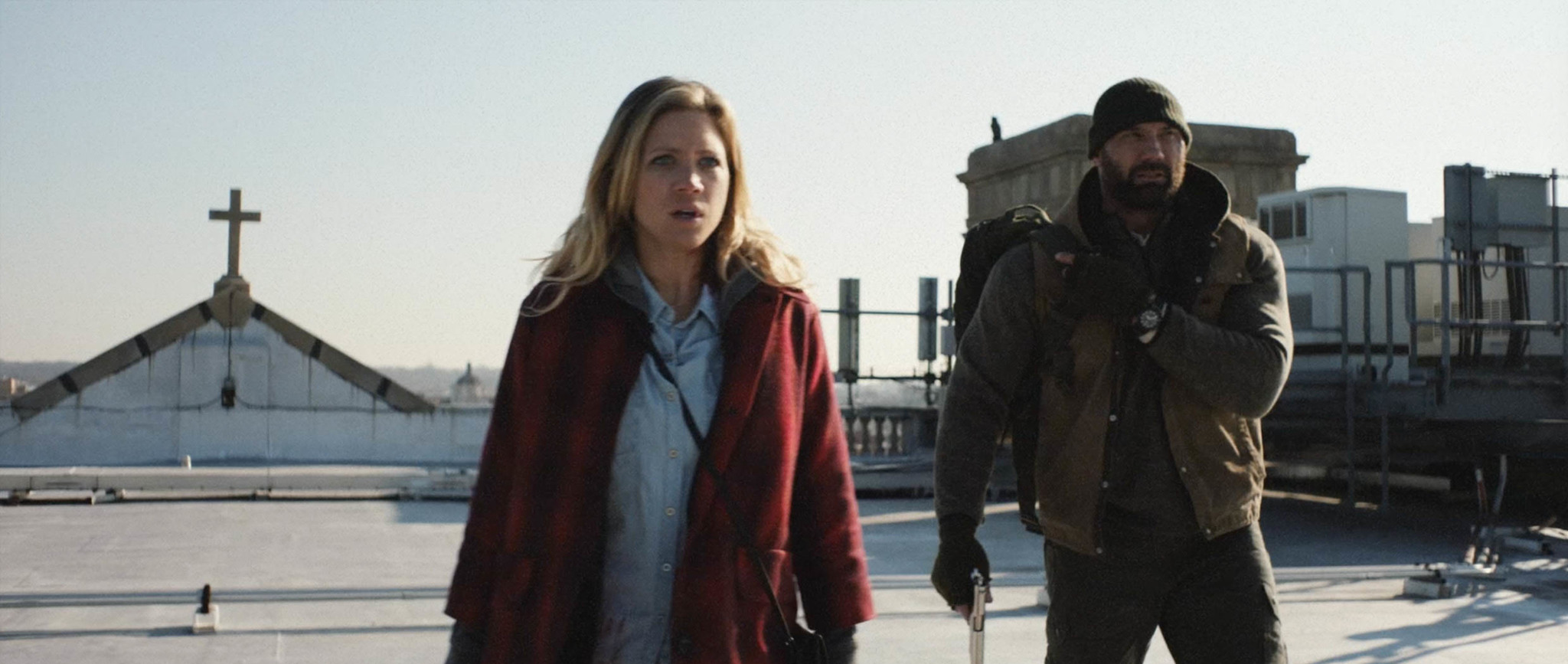 Brittany Snow and Dave Bautista in Bushwick (2017)